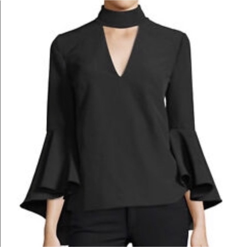 Milly Couture Andrea Black Choker Top Size 6